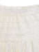Beige 70er Boho Maxirock mit Smok und Struktur
