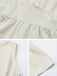 Beige 50er Ärmelloses Bluse mit V-Ausschnitt und Peplum