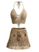 Häkel-Strandkleid aus den 1980er Jahren – Vintage-Mode, Retro-Stil