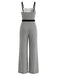 Schwarzer 30er Jumpsuit mit Spaghettiträger und Karo
