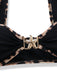 Leoparden-Printes & Schwarzes 50er Bikini-Set mit Besatz und Metall