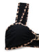 Leoparden-Printes & Schwarzes 50er Bikini-Set mit Besatz und Metall