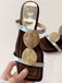 Vintage Sandalen mit Blockabsatz und Zehen