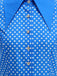 Vintage-Swingkleid mit Polka-Dots, Gürtel und Hemdkragen im klassischen Retro-Stil der 1950er Jahre.