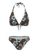 Tropischer Bikini mit Blumenmuster aus den 1960er Jahren – Vintage-Mode, Retro-Stil