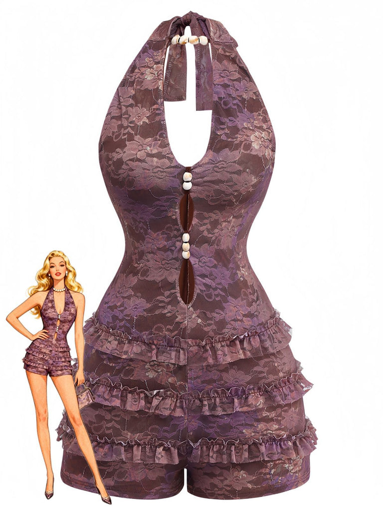 Braun_Y2k_Halter_Blumen_Gestuft_R_schen_Perlen_Romper-model