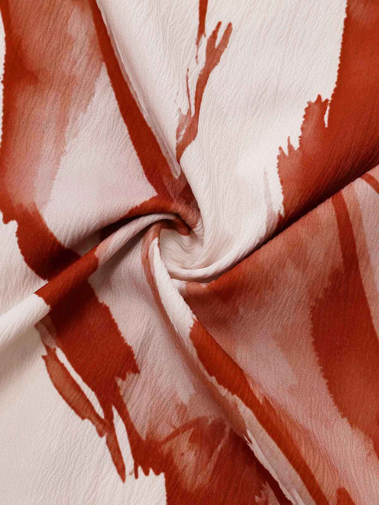 Brauner 30er Ärmelloses Jumpsuit mit Blumen-Print und Neckholder