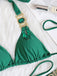 80er Bikini-Set & Shorts mit Neckholder und Hohe Taille