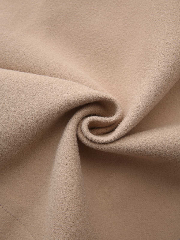 1940er Solide Revers Tailliert Mantel