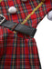 Rot 1960er Schulterfrei Plaid Weihnachten Kleid Set