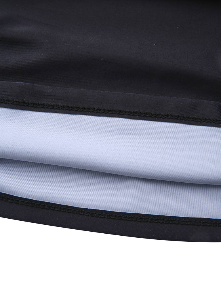 Schwarz 1940er Sonnenuntergang Palmen Batik Tankinis