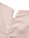 Rosa 1940er V-Ausschnitt Blumen Gürtel Ärmelloses Kleid