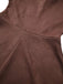 Braun 1970er Lang Ärmel Rundhals Gürtel Kleid