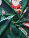 Grün 1960er Weihnachten Muster Enges Kleid