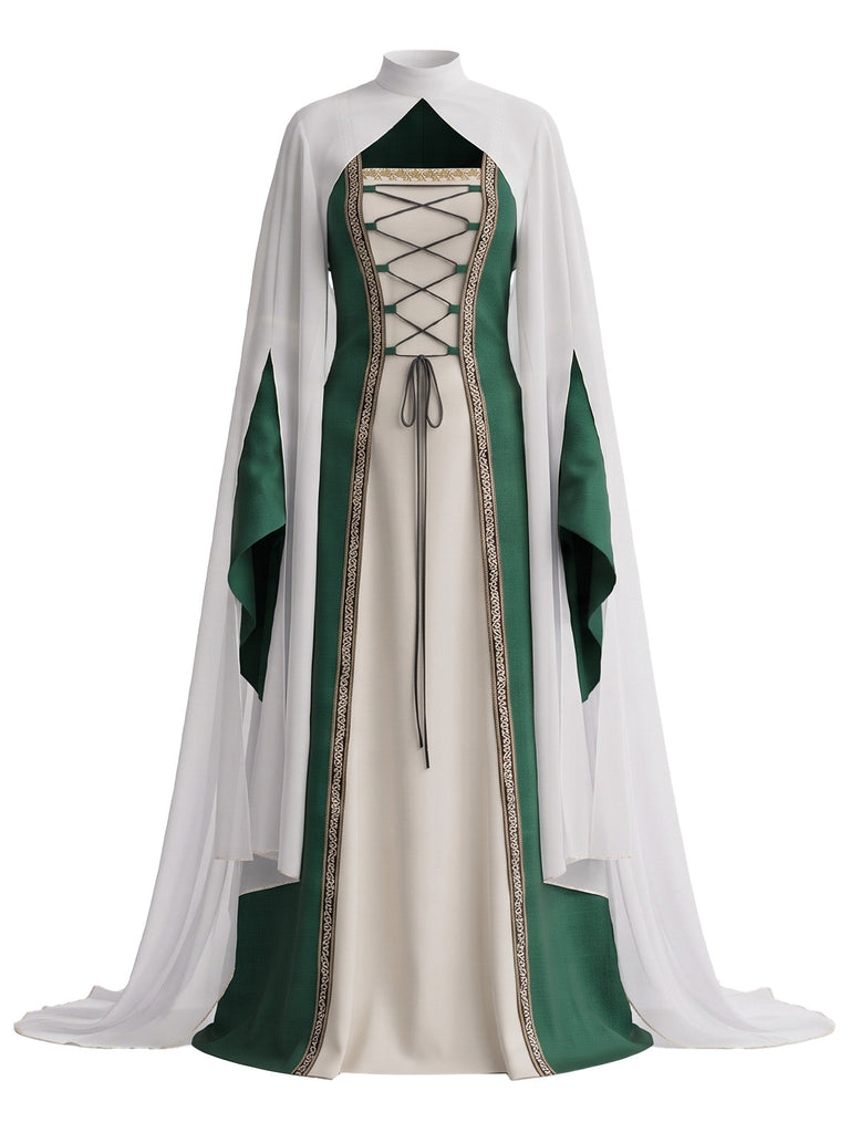 80er Halloween Hofkostüm mit Kleid und rückenfreiem Schal