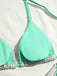 80er Bikini-Set mit Neckholder und Paisley