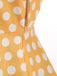 50er Swingkleid mit Peter-Pan-Kragen und Polka-Dots