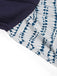 Dunkelblaues 50er Swingkleid mit Print und Geometrisch