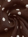 Braunes 60er Minikleid mit Polka-Dots und Faltenausschnitt