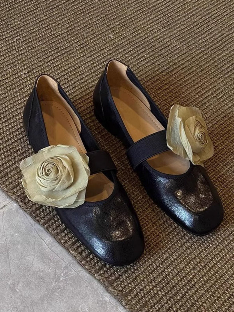 Schuhe mit Blumen, Mary Jane und 3D