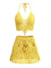 Häkel-Strandkleid aus den 1980er Jahren – Vintage-Mode, Retro-Stil