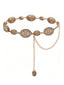 Goldener Boho-Taillengürtel mit Kette