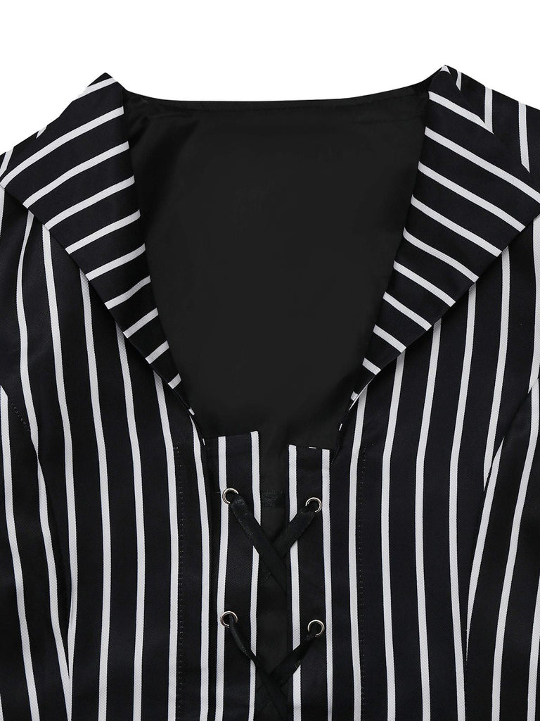 Schwarz 1940er Streifen The Nightmare Before Christmas Suit