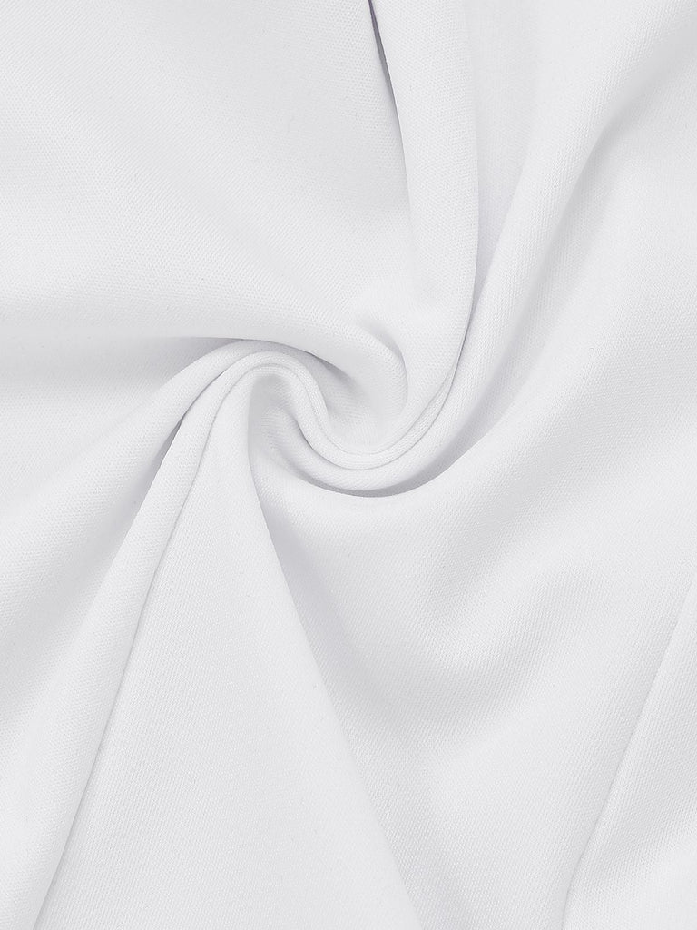 1970er Boho Trägerloses Solide Plissiertes Rüschen Jumpsuit