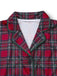 Rot 1940er Weihnachten Plaid Pyjama Set