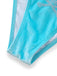 Blau 1980er Samt Strassstein Totenkopf Druck Bikini Set