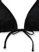 3PCS Schwarz 1960er Urlaubs Print Netz Halter Bikini Set & Cover-Up