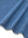 Blau 1940er V-Ausschnitt Knotenmanschette Denim Kleid
