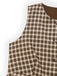 Braun 1930er Gingham Plaids Weste