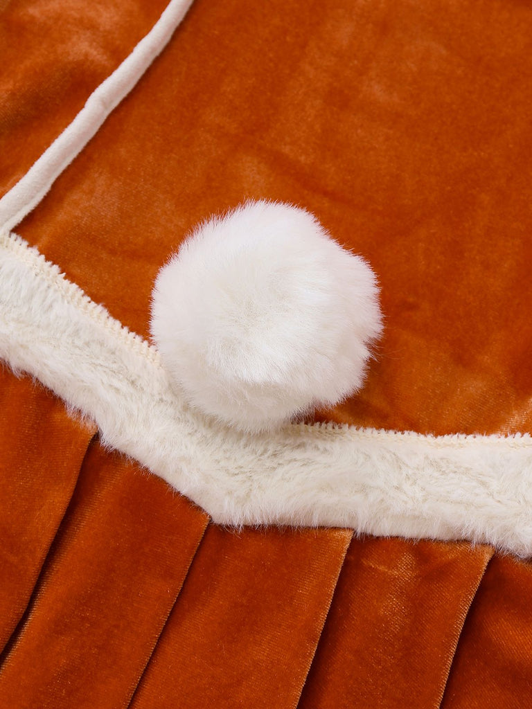 1980er Flanell Bommel Lebkuchenmann Kleid