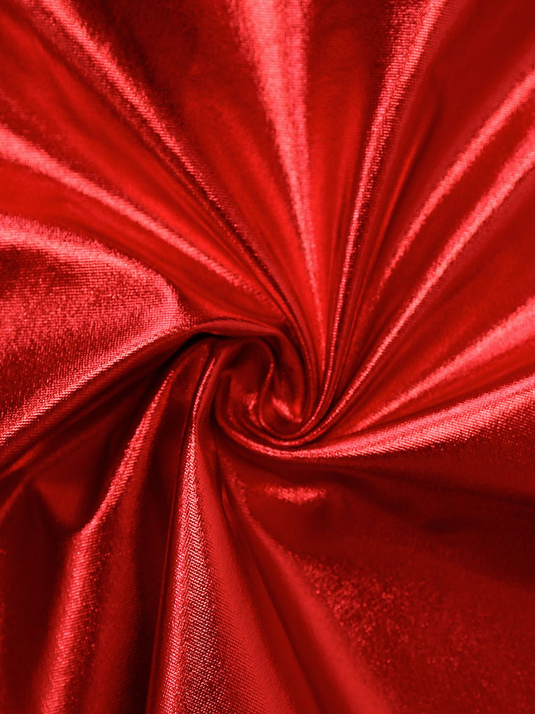 1970er Solide Disco Metallisch Plissiertes Rock