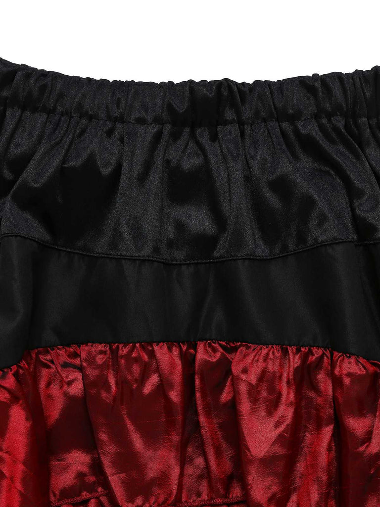 2PCS 1980er Rüschen Halloween Pirat Kostüm Set