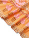 Orange 1960er Hippe Glockenärmel Blumen Kleid
