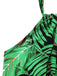 1950er Halter Tropisches Palmblatt Romper