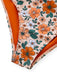 1930er Blumen Rüschen Cutout Einteiliger Badeanzug