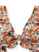1930er Blumen Rüschen Cutout Einteiliger Badeanzug