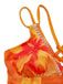 1950er V-Ausschnitt Blumen Patchwork Tankini Set