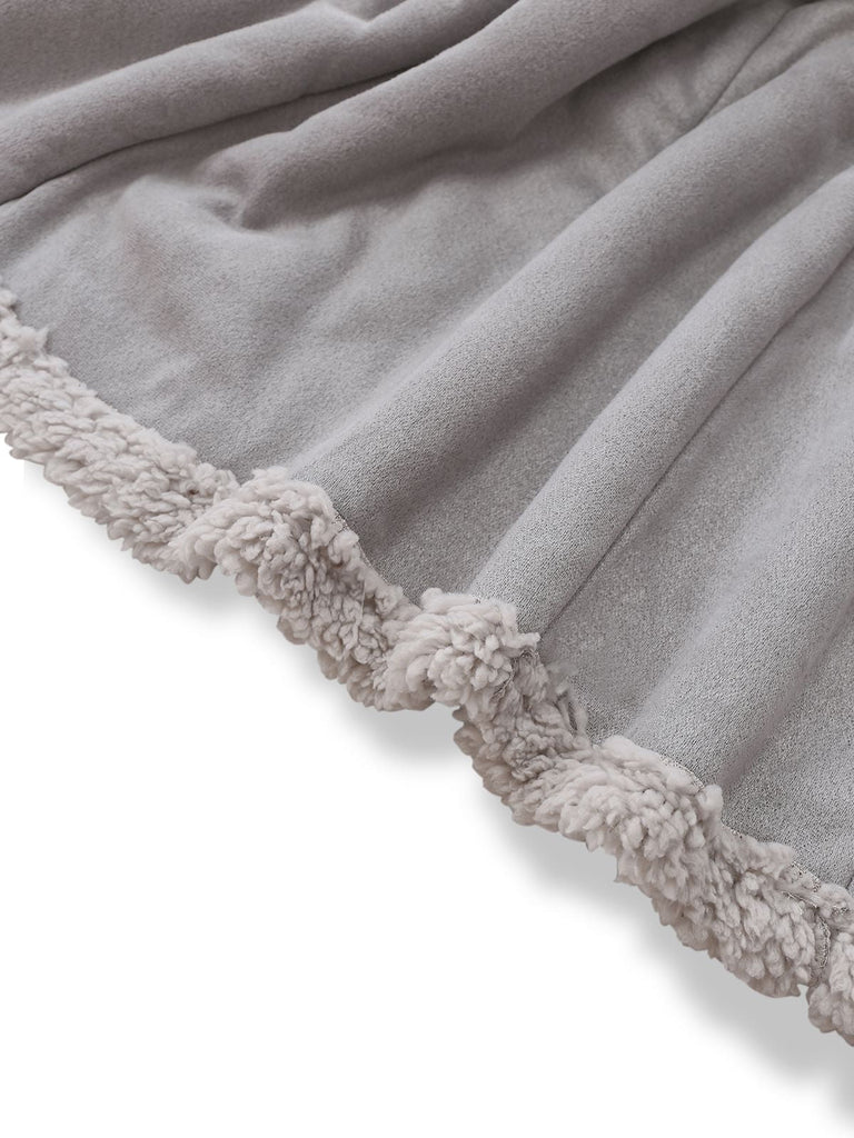 1930er Solide Revers Taste Wildleder Mittellang Mantel