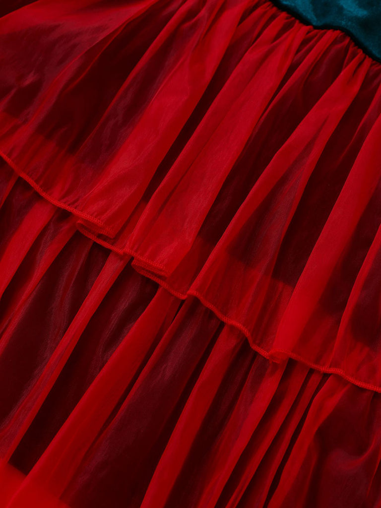 1960er Netz Bogen Weihnachten Baum Kleid