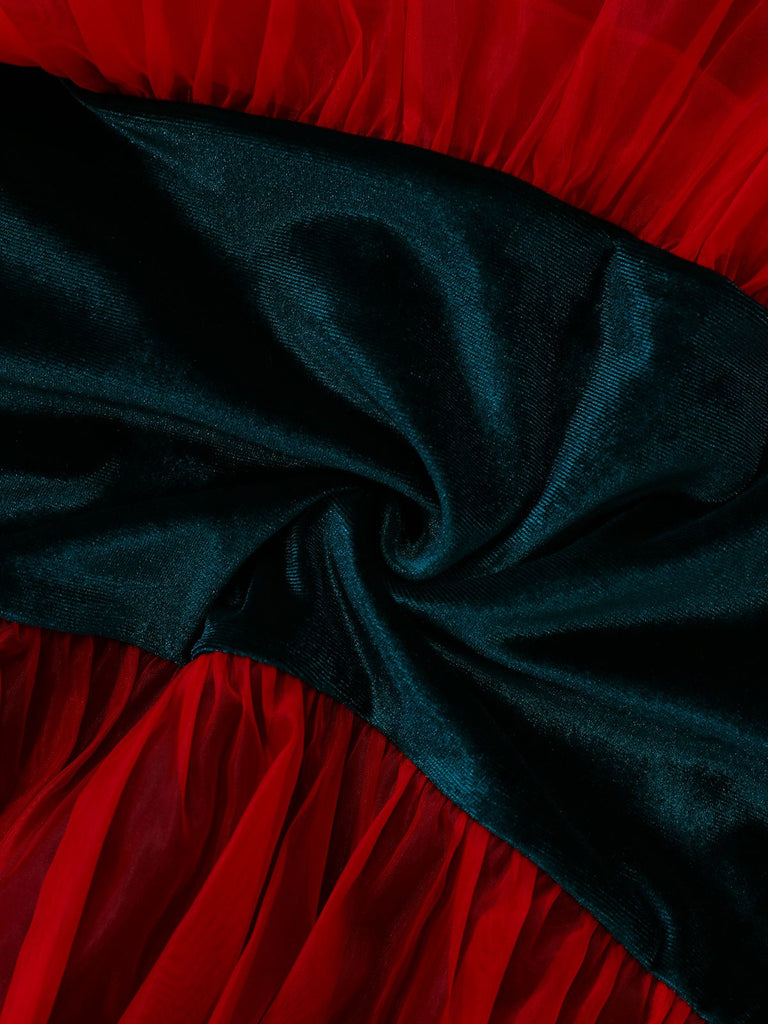 1960er Netz Bogen Weihnachten Baum Kleid