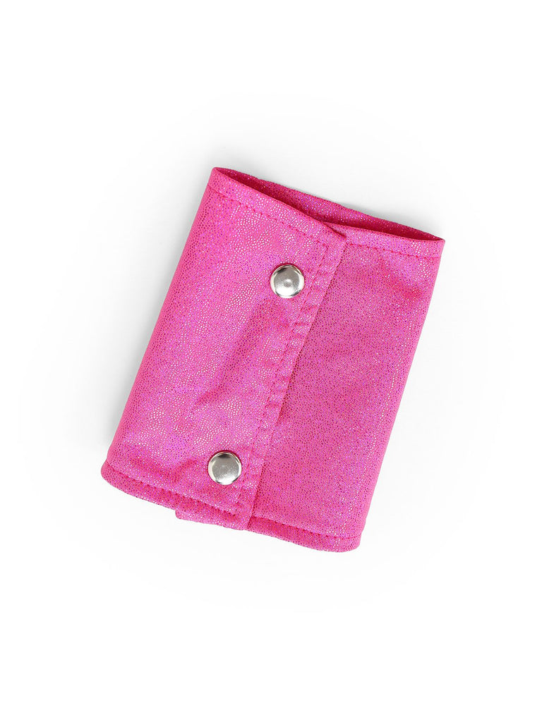 Rosa 1970er Metallisch Tief V-Ausschnitt Disko Jumpsuit