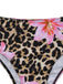 3PCS 1960er Leopard Druck Blumen Bikini Set & Cover Up