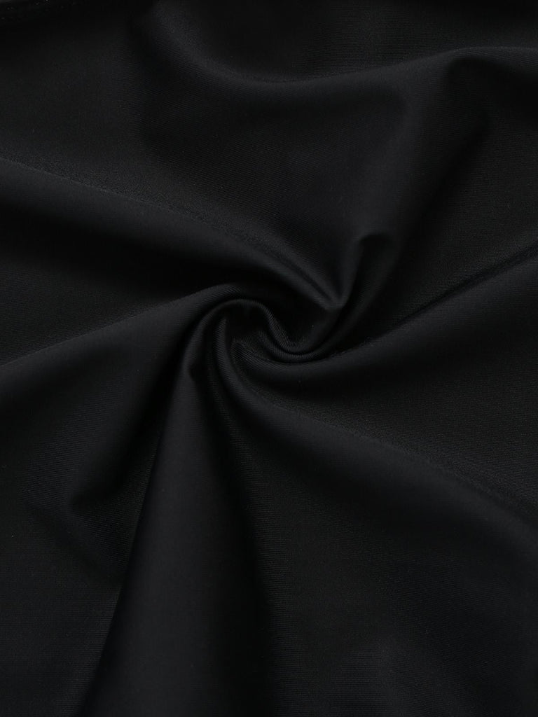 Schwarz 1980er Steampunk Halter Skeleton Rose Bademode