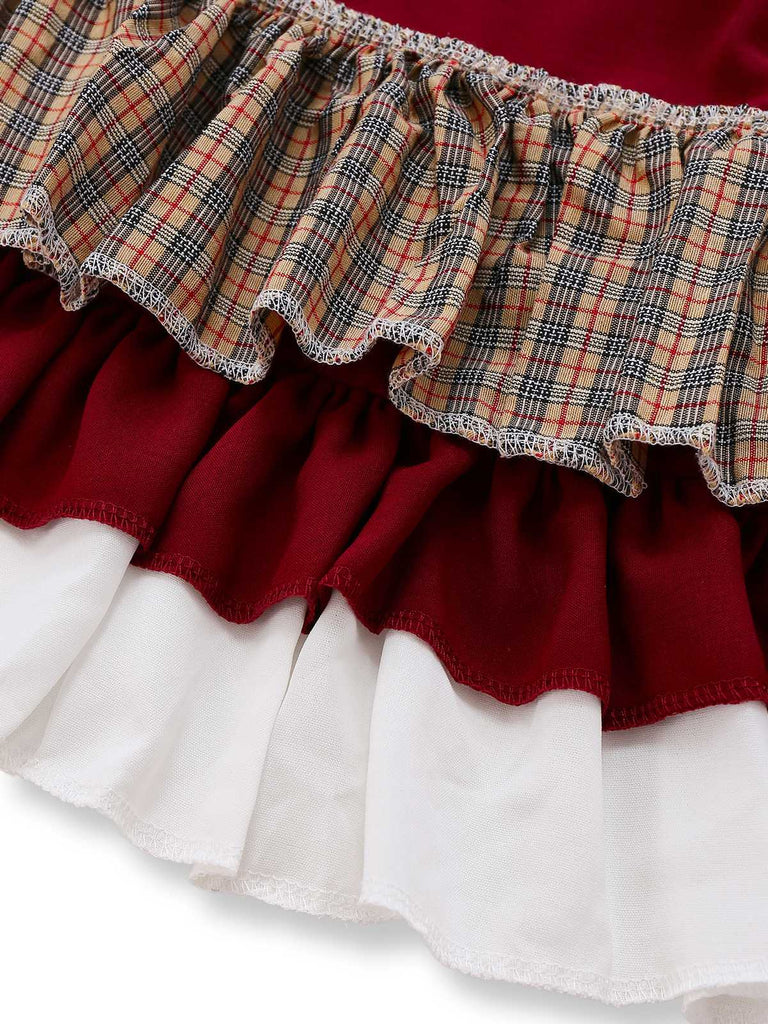 1950er Rotkäppchen Halloween Kostüm Kleid mit Cape