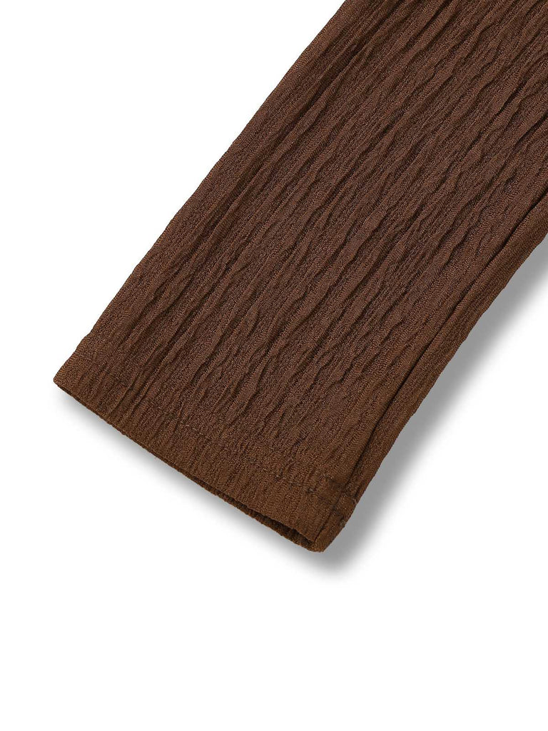 1930er V-Ausschnitt Texturiert Netz Saum Meerjungfrau Kleid