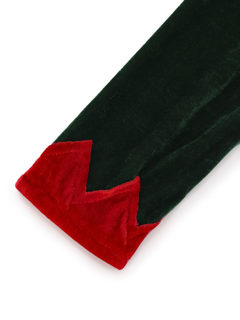 Rot 1970er Weihnachten Elf Jovie Kleid Set